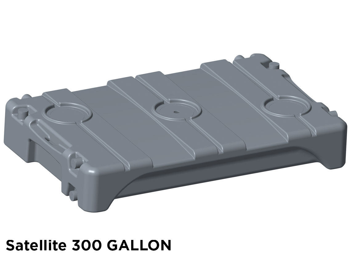 300 Gallon Holding Tank With Recessed Port Locations For 3” Fernco-Style Couplings And Optional 10” Manways - Free Shipping Lower 48 States