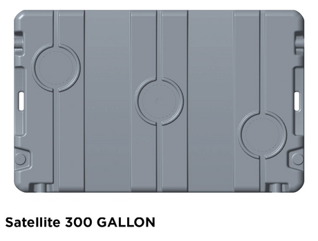 300 Gallon Holding Tank With Recessed Port Locations For 3” Fernco-Style Couplings And Optional 10” Manways - Free Shipping Lower 48 States
