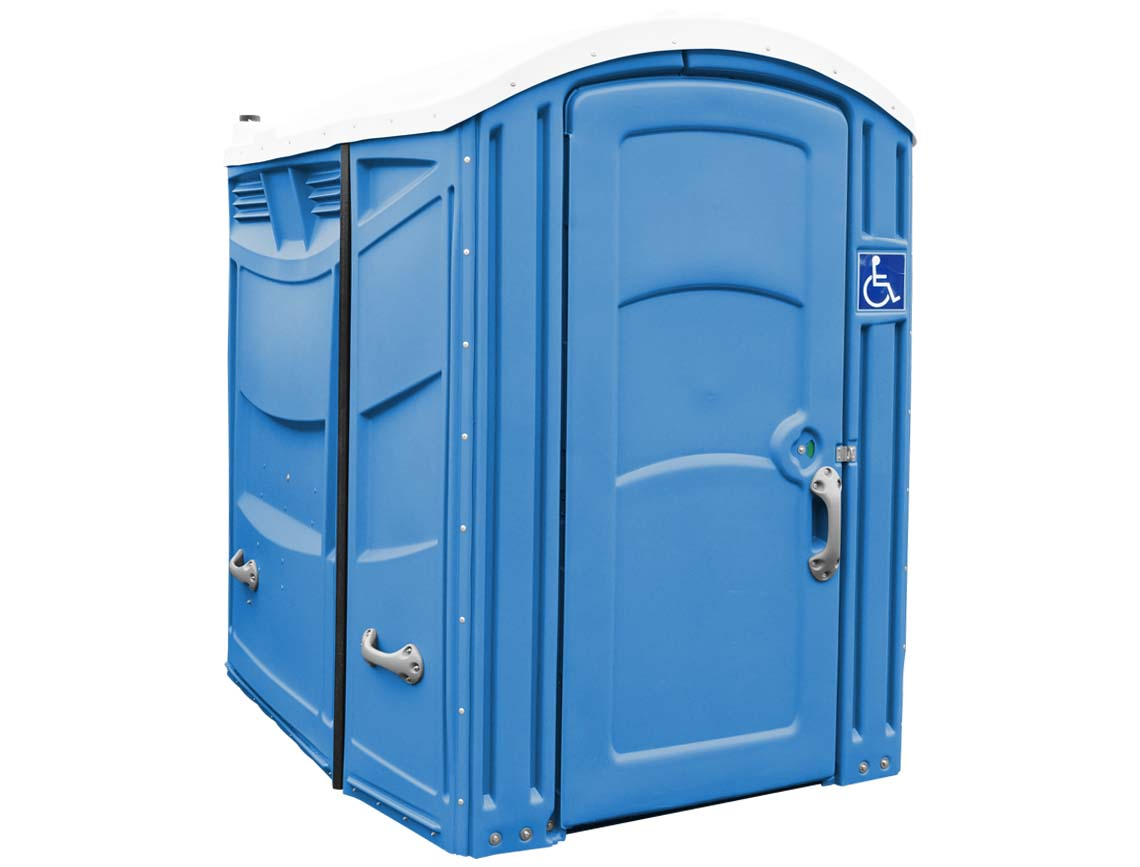 Freedom Ada Compliant Portable Restroom -  Solid Floor, 35gal Tank W/Seat & Tp Dispenser Included (Assembled) - Free Shipping Lower 48 States