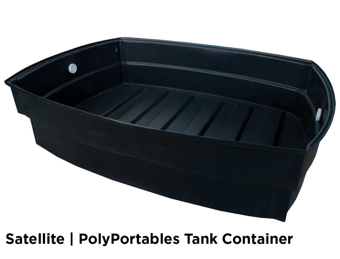 300 Gallon Holding Tank With Recessed Port Locations For 3” Fernco-Style Couplings And Optional 10” Manways - Free Shipping Lower 48 States