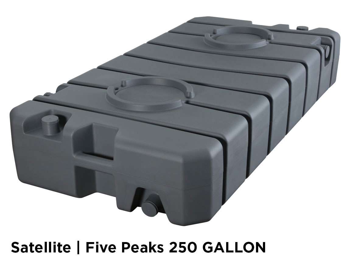 300 Gallon Holding Tank With Recessed Port Locations For 3” Fernco-Style Couplings And Optional 10” Manways - Free Shipping Lower 48 States