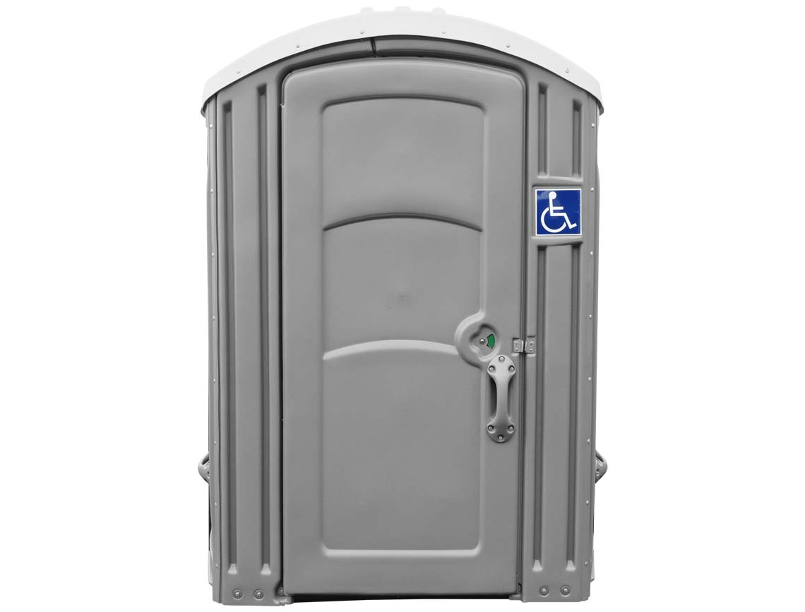 Freedom Ada Compliant Portable Restroom -  Solid Floor, 35gal Tank W/Seat & Tp Dispenser Included (Assembled) - Free Shipping Lower 48 States