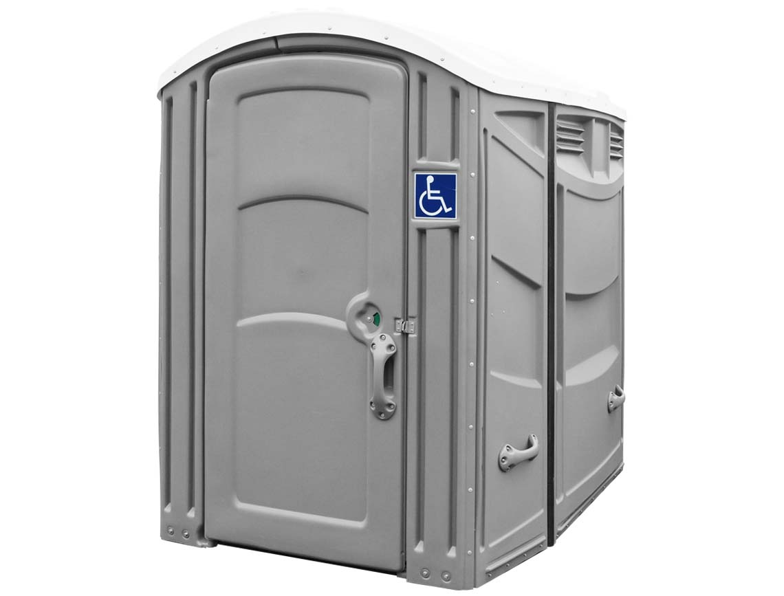 Freedom Ada Compliant Portable Restroom -  Solid Floor, 35gal Tank W/Seat & Tp Dispenser Included (Assembled) - Free Shipping Lower 48 States