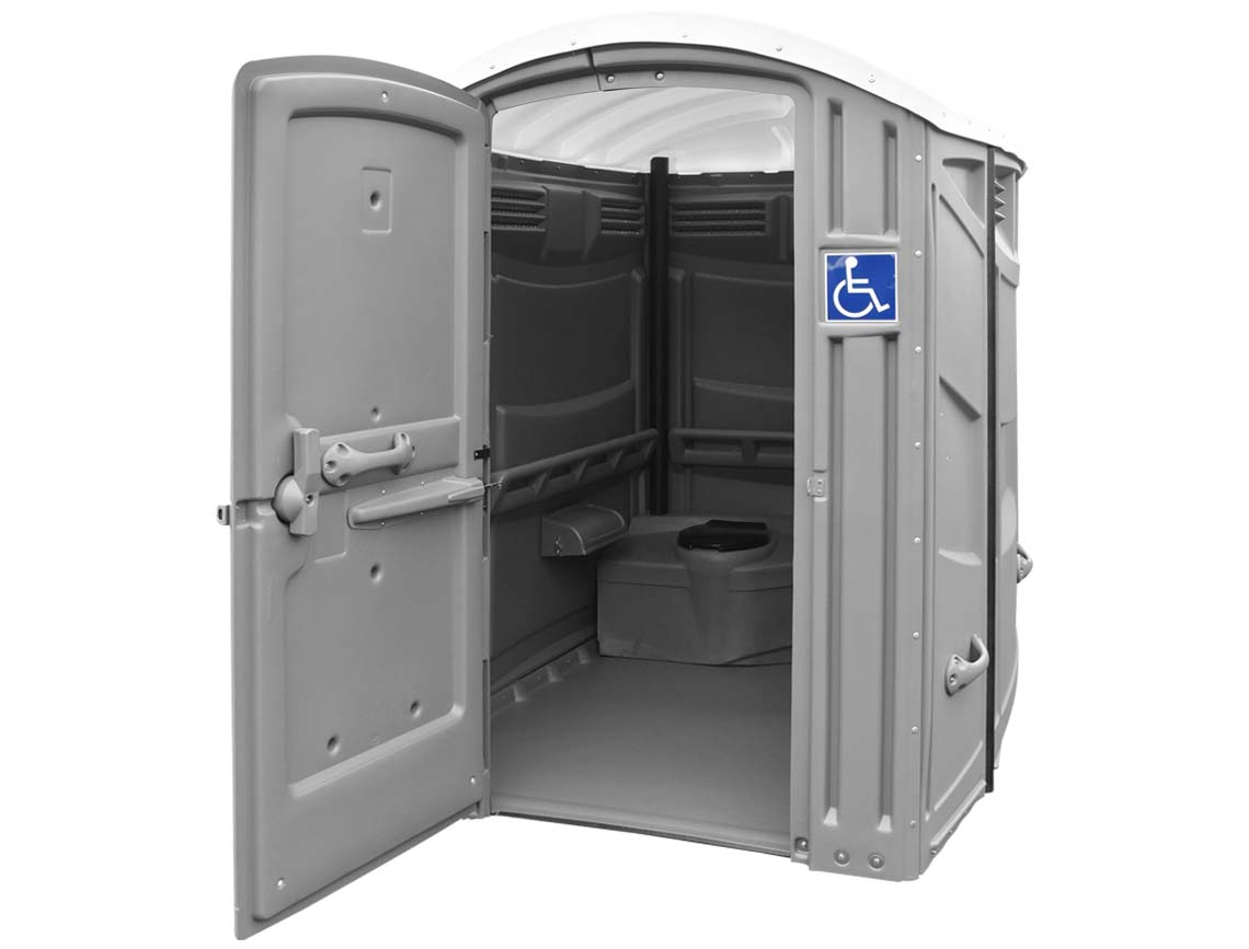 Freedom Ada Compliant Portable Restroom -  Solid Floor, 35gal Tank W/Seat & Tp Dispenser Included (Assembled) - Free Shipping Lower 48 States