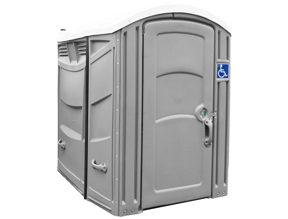 Freedom Ada Compliant Portable Restroom -  Solid Floor, 35gal Tank W/Seat & Tp Dispenser Included (Assembled) - Free Shipping Lower 48 States