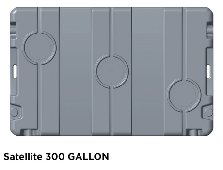 300 Gallon Holding Tank With Recessed Port Locations For 3” Fernco-Style Couplings And Optional 10” Manways