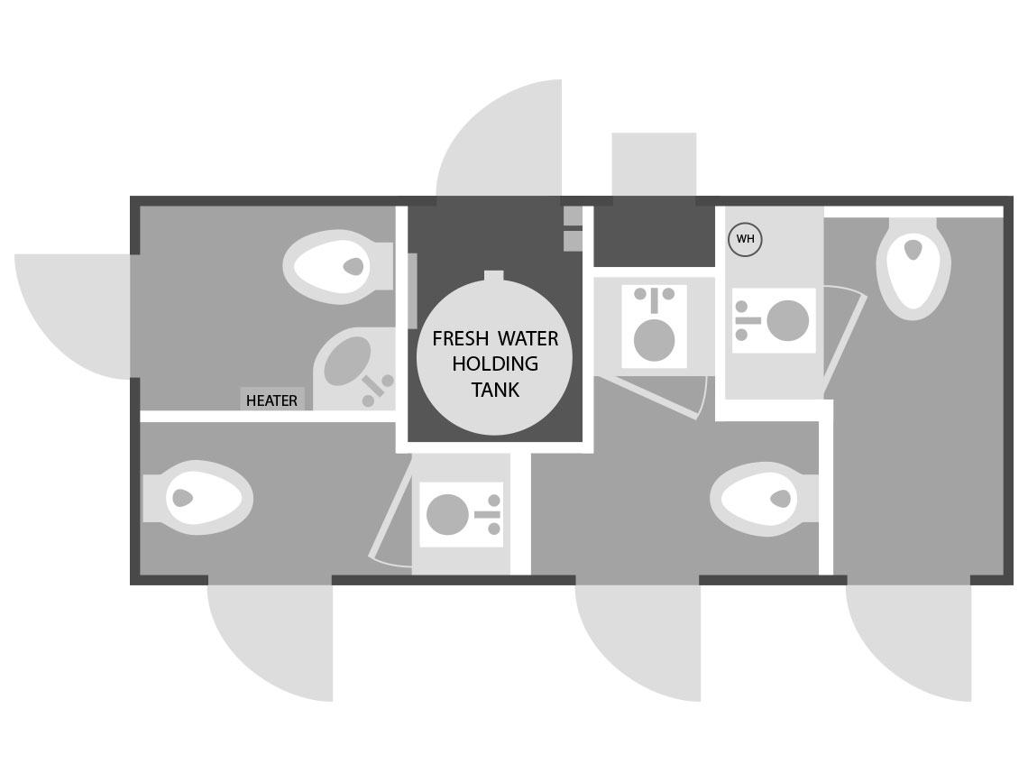 14' 4 Station With 4 Doors W/ A/C