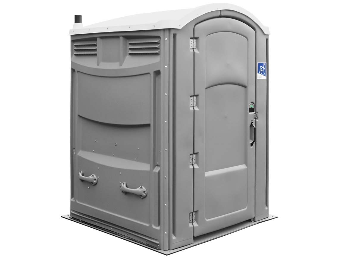 Liberty Wheelchair Accessible Portable Restroom - Solid Floor, 35gal Tank W/Seat & Tp Dispenser Included (Assembled)