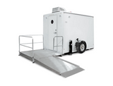 10'Single Station Ada Restroom Trailer W/ A/C, Ramp Included