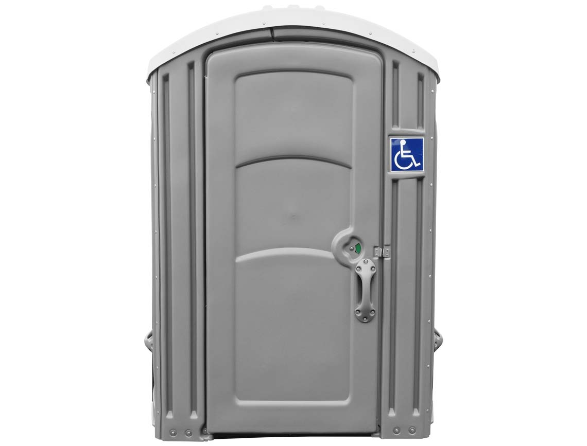 Freedom Ada Compliant Portable Restroom -  Solid Floor, 35gal Tank W/Seat & Tp Dispenser Included (Assembled)