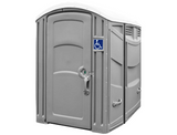 Freedom Ada Compliant Portable Restroom -  Solid Floor, 35gal Tank W/Seat & Tp Dispenser Included (Assembled)