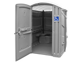 Freedom Ada Compliant Portable Restroom -  Solid Floor, 35gal Tank W/Seat & Tp Dispenser Included (Assembled)