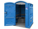 Liberty Wheelchair Accessible Portable Restroom - Solid Floor, 35gal Tank W/Seat & Tp Dispenser Included (Assembled)