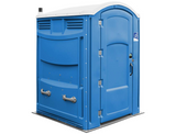 Liberty Wheelchair Accessible Portable Restroom - Solid Floor, 35gal Tank W/Seat & Tp Dispenser Included (Assembled)