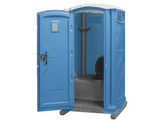 Maxim 3000 Premium Portable Restroom - Solid Floor, 70gal Tank W/Seat, Urinal & Tp Dispenser Included (Assembled)